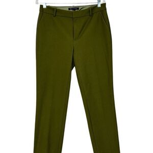NEW Brooks Brothers Olive Green Twill Cotton Mid Rise Pants | Size 6